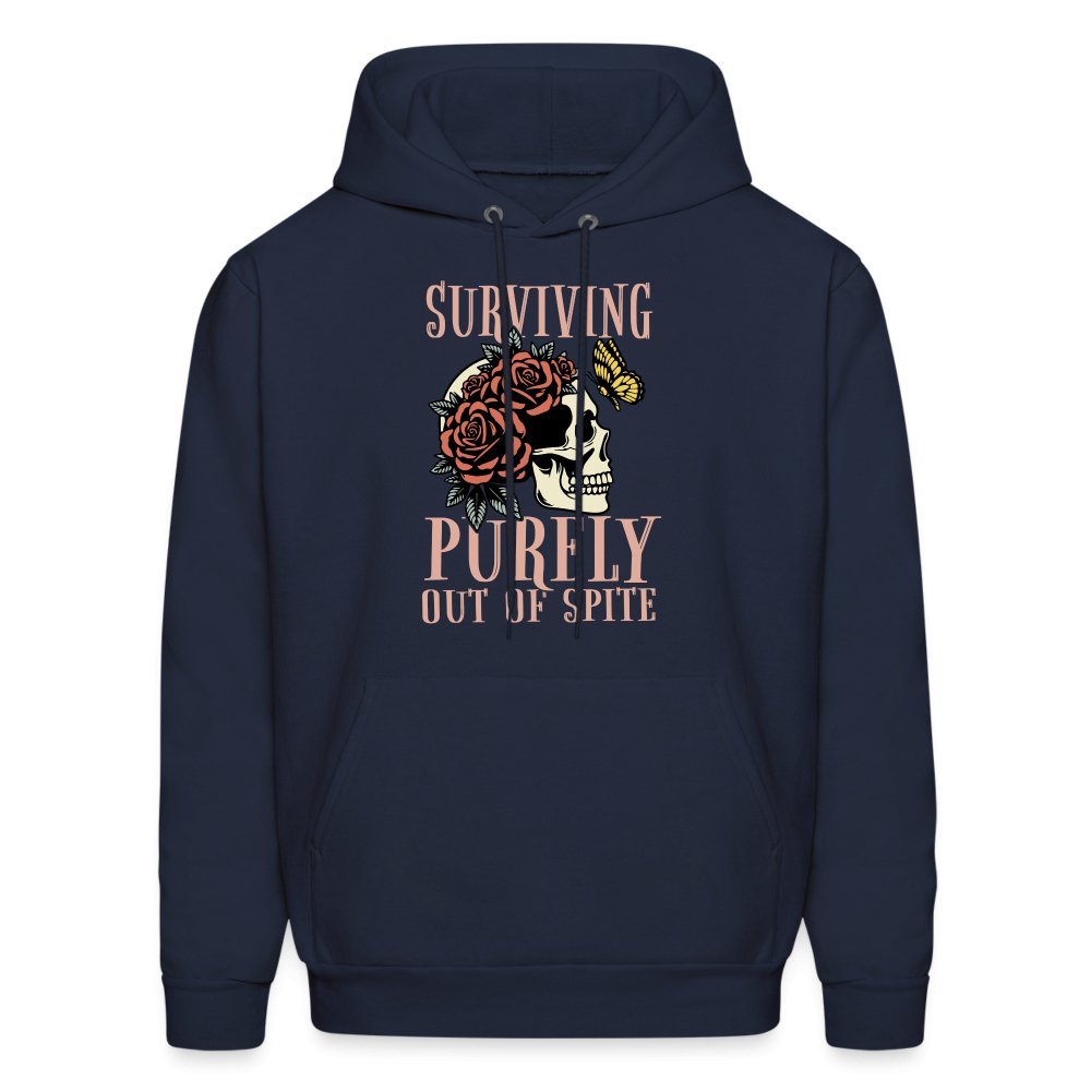 Surviving Purely Out Of Spite Hoodie - navy