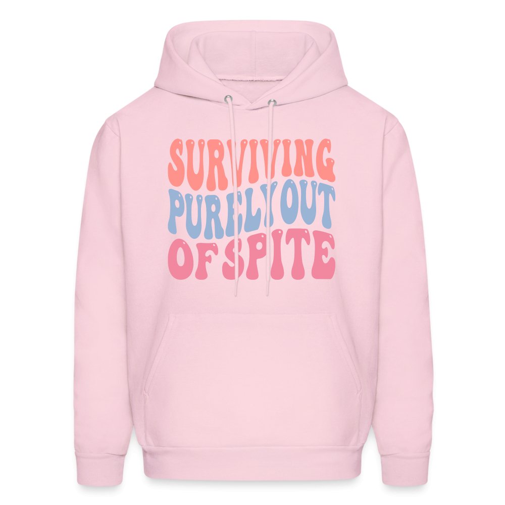 Surviving Purely Out Of Spite Hoodie - pale pink