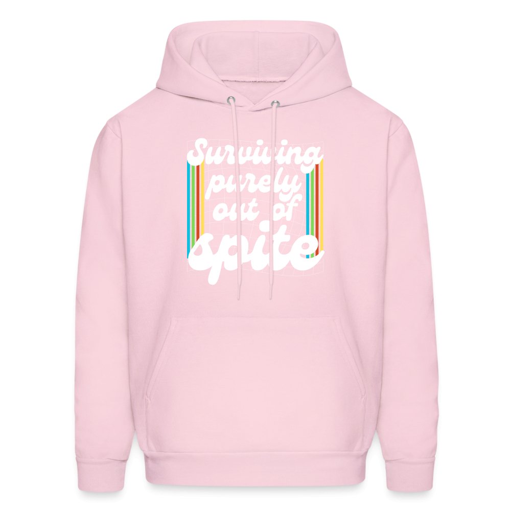 Surviving Purely Out Of Spite Hoodie - pale pink