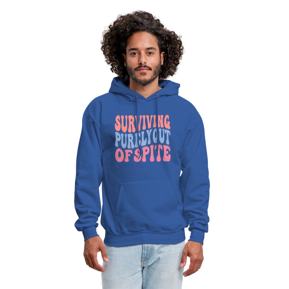 Surviving Purely Out Of Spite Hoodie - royal blue