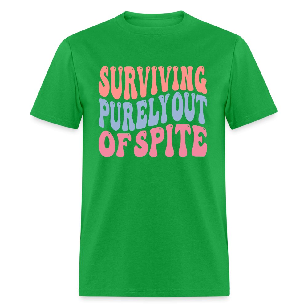 Surviving Purely Out Of Spite T-Shirt - bright green