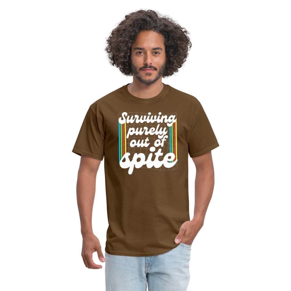 Surviving Purely Out Of Spite T-Shirt - brown