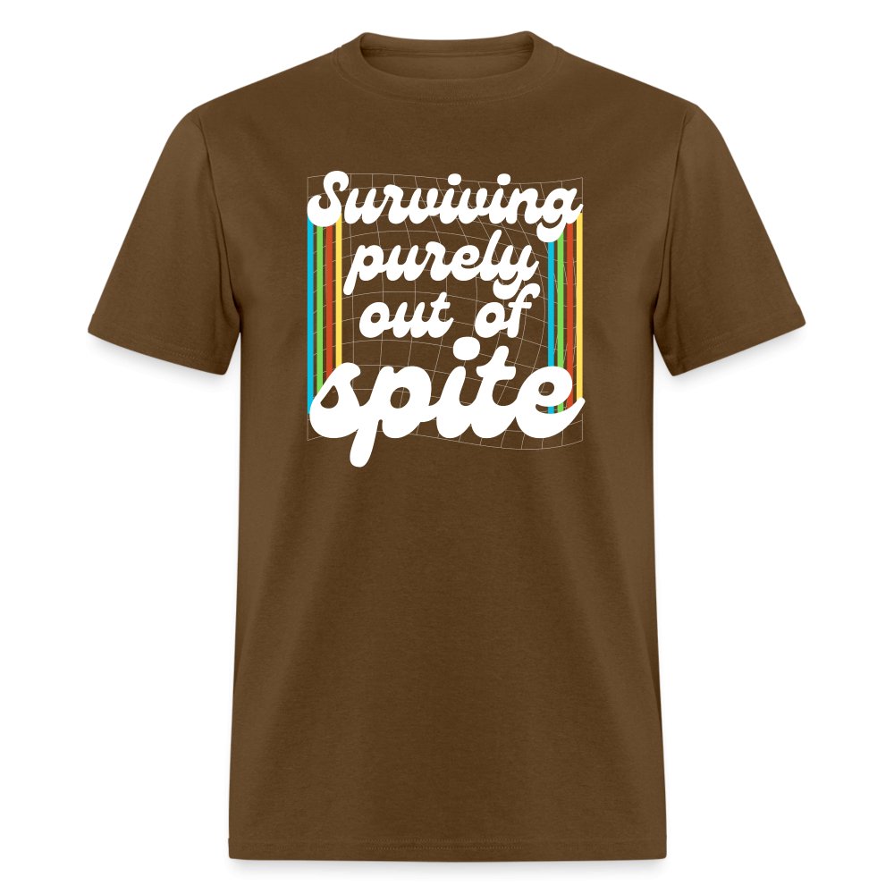 Surviving Purely Out Of Spite T-Shirt - brown