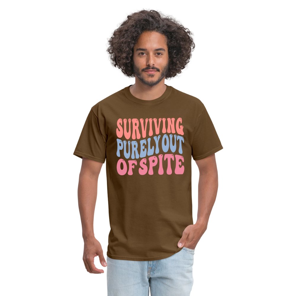 Surviving Purely Out Of Spite T-Shirt - brown