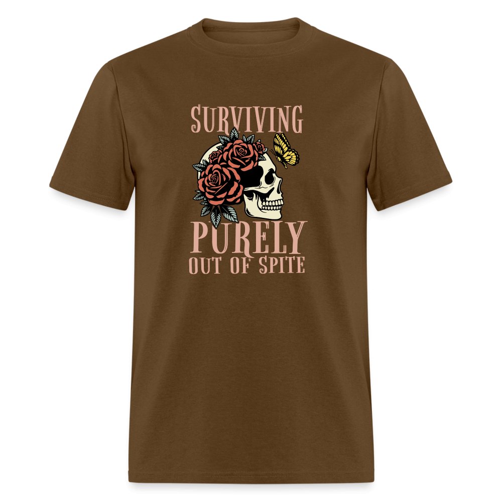 Surviving Purely Out Of Spite T-Shirt - brown