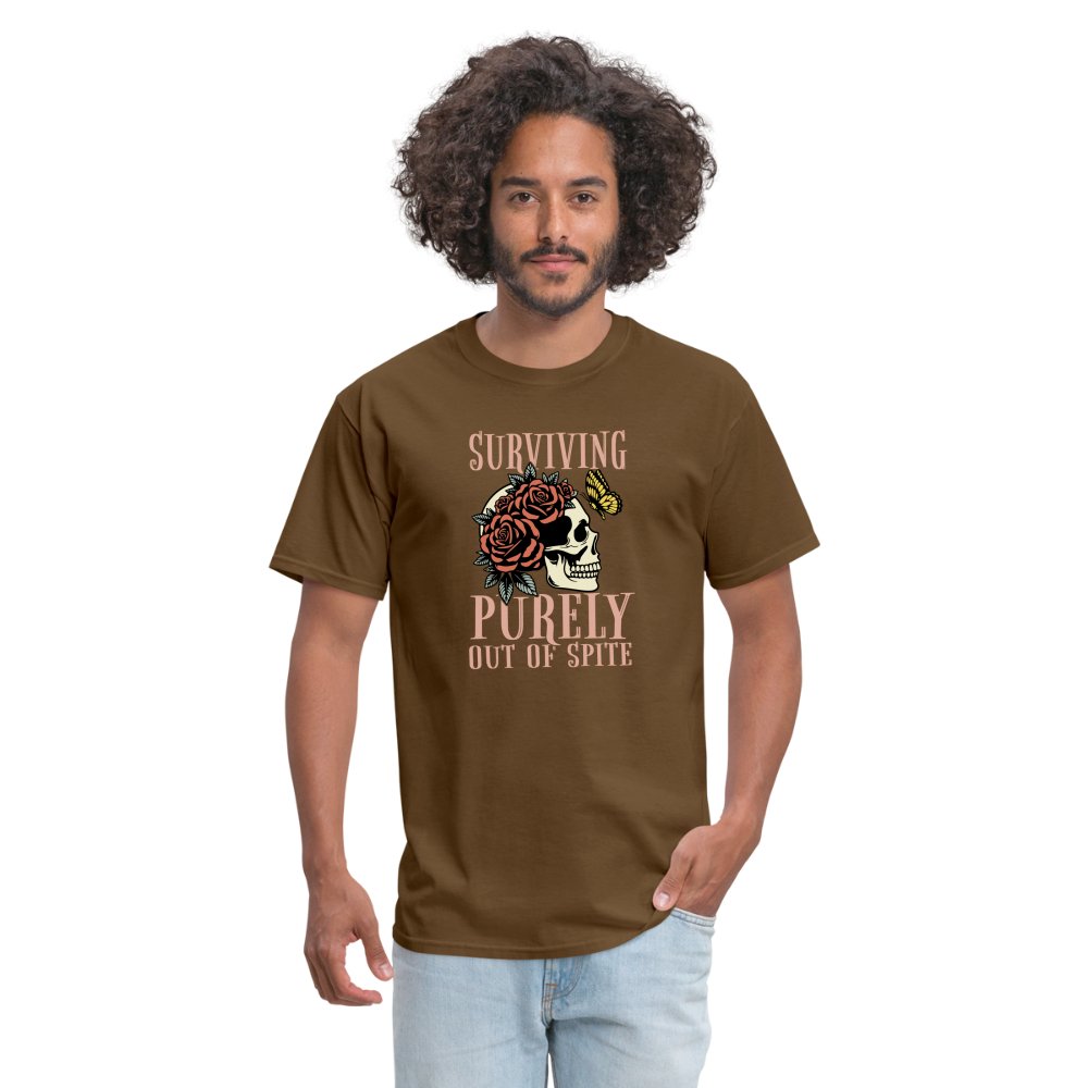 Surviving Purely Out Of Spite T-Shirt - brown