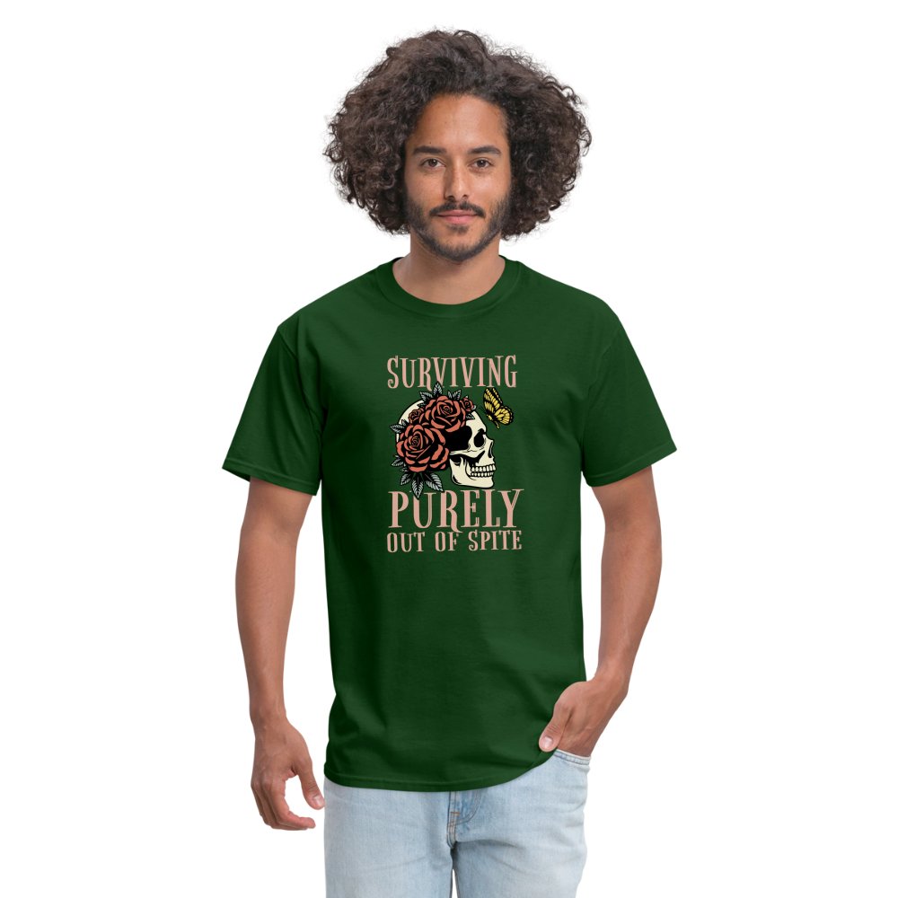 Surviving Purely Out Of Spite T-Shirt - forest green