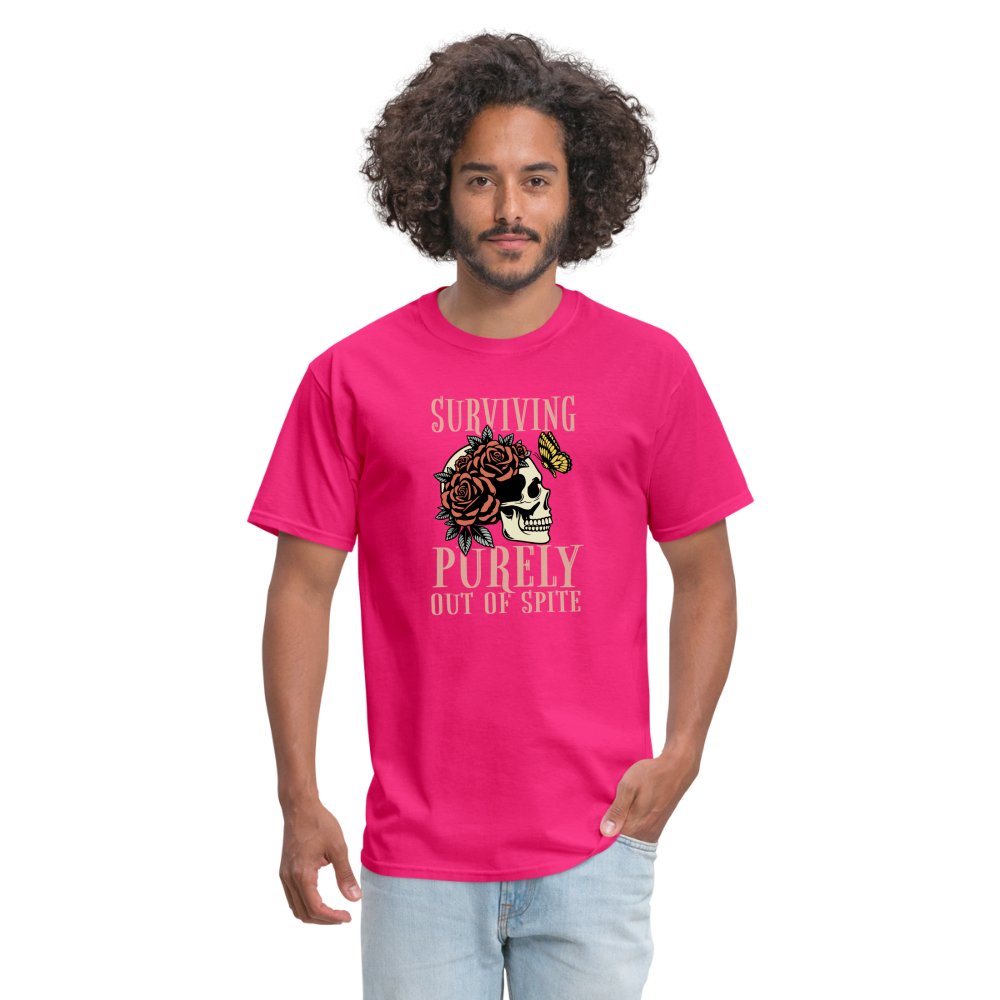 Surviving Purely Out Of Spite T-Shirt - fuchsia