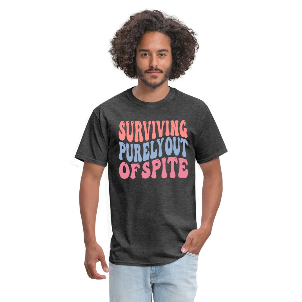 Surviving Purely Out Of Spite T-Shirt - heather black