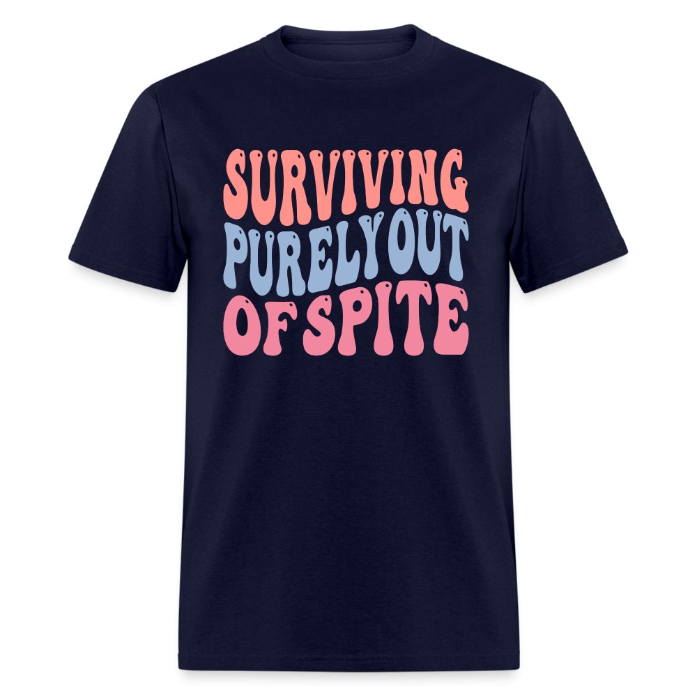 Surviving Purely Out Of Spite T-Shirt - navy