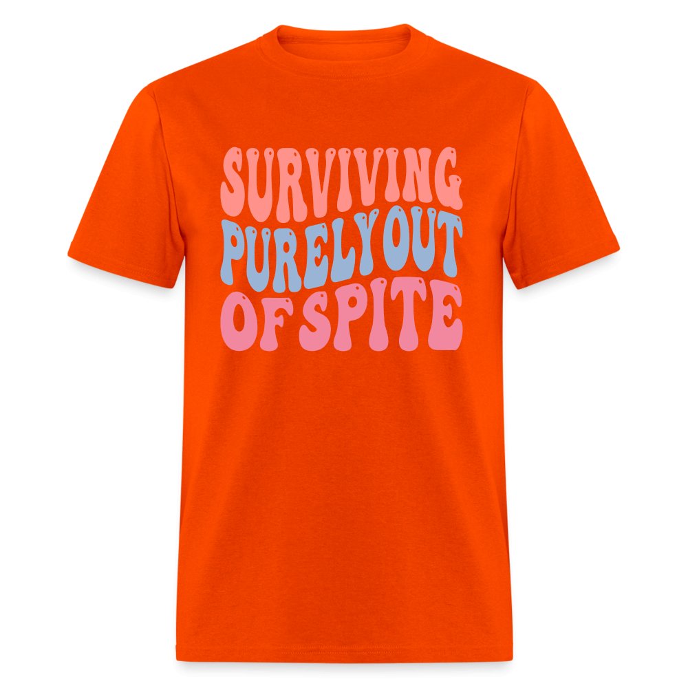 Surviving Purely Out Of Spite T-Shirt - orange