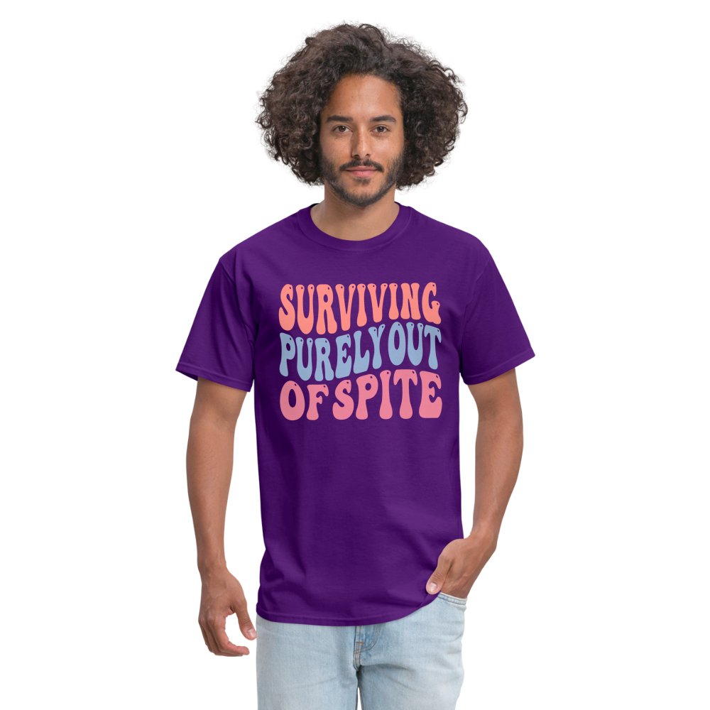 Surviving Purely Out Of Spite T-Shirt - purple