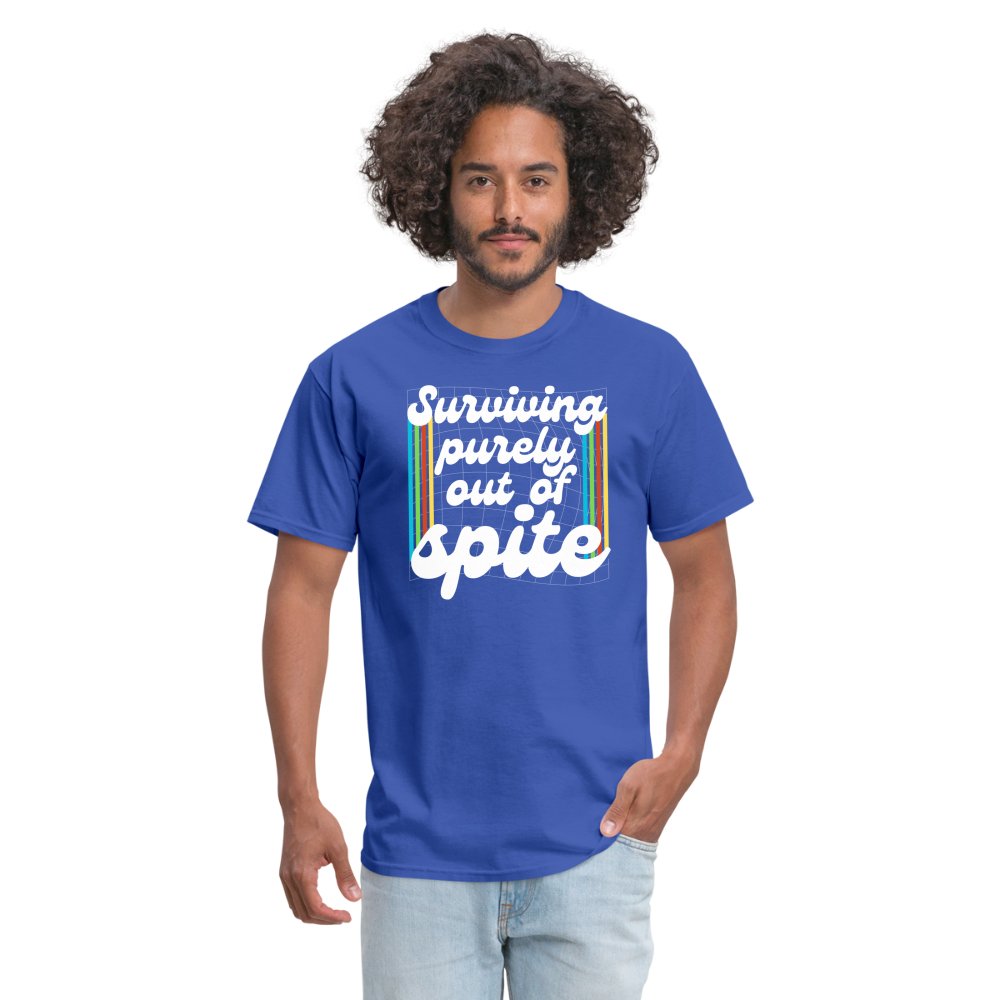 Surviving Purely Out Of Spite T-Shirt - royal blue