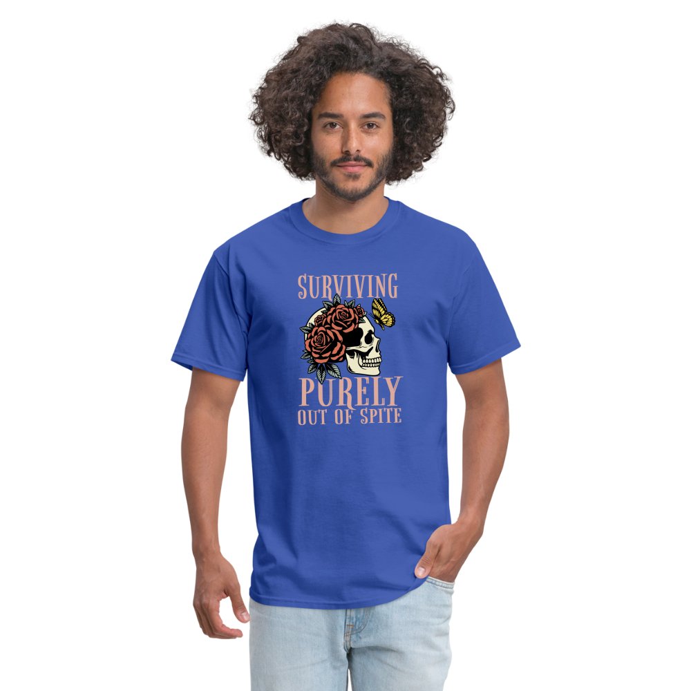 Surviving Purely Out Of Spite T-Shirt - royal blue