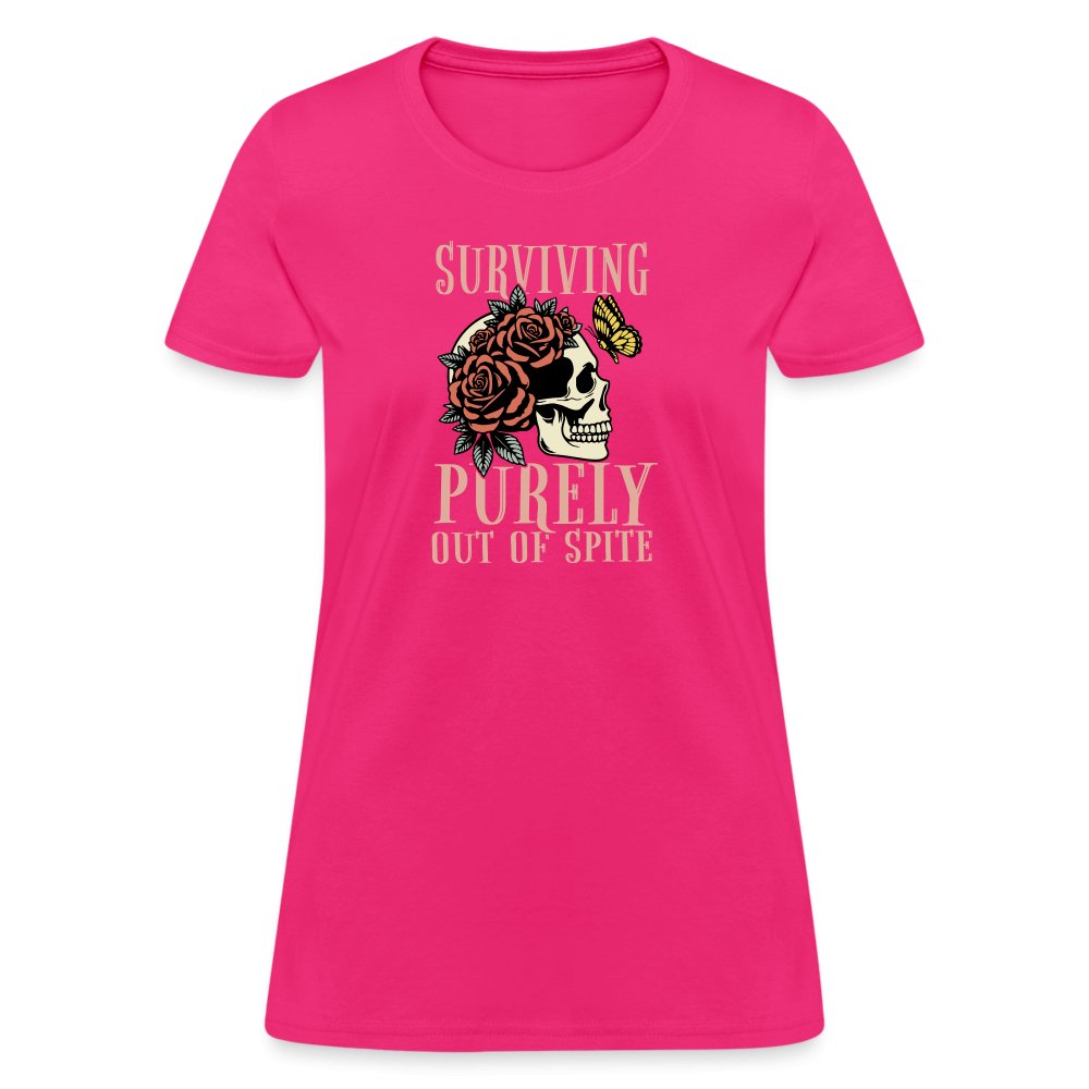 Surviving Purely Out Of Spite Women's T-Shirt - fuchsia