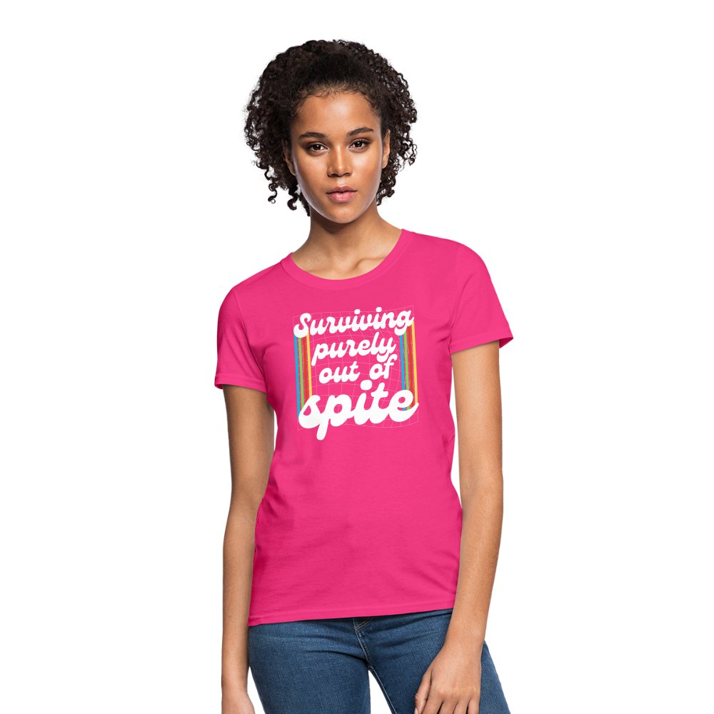 Surviving Purely Out Of Spite Women's T-Shirt - fuchsia