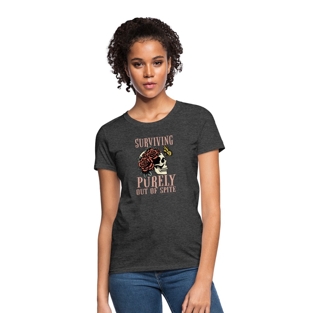 Surviving Purely Out Of Spite Women's T-Shirt - heather black