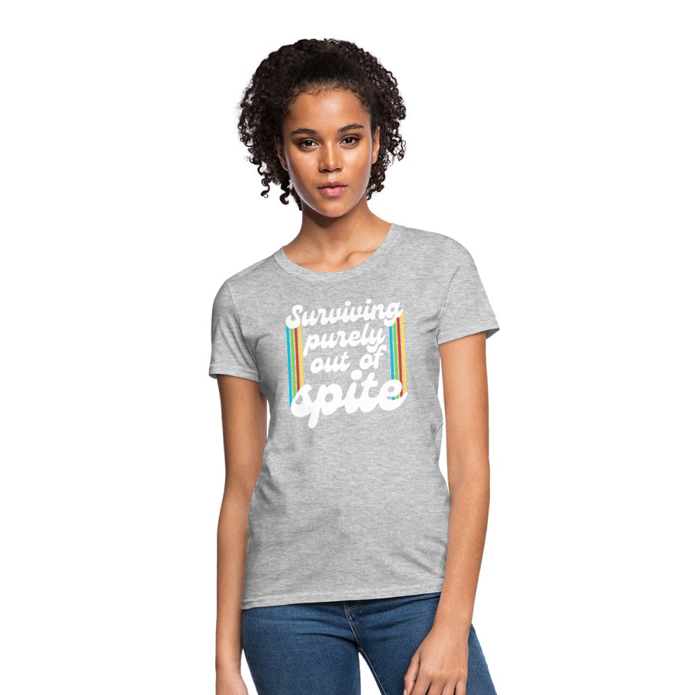 Surviving Purely Out Of Spite Women's T-Shirt - heather gray