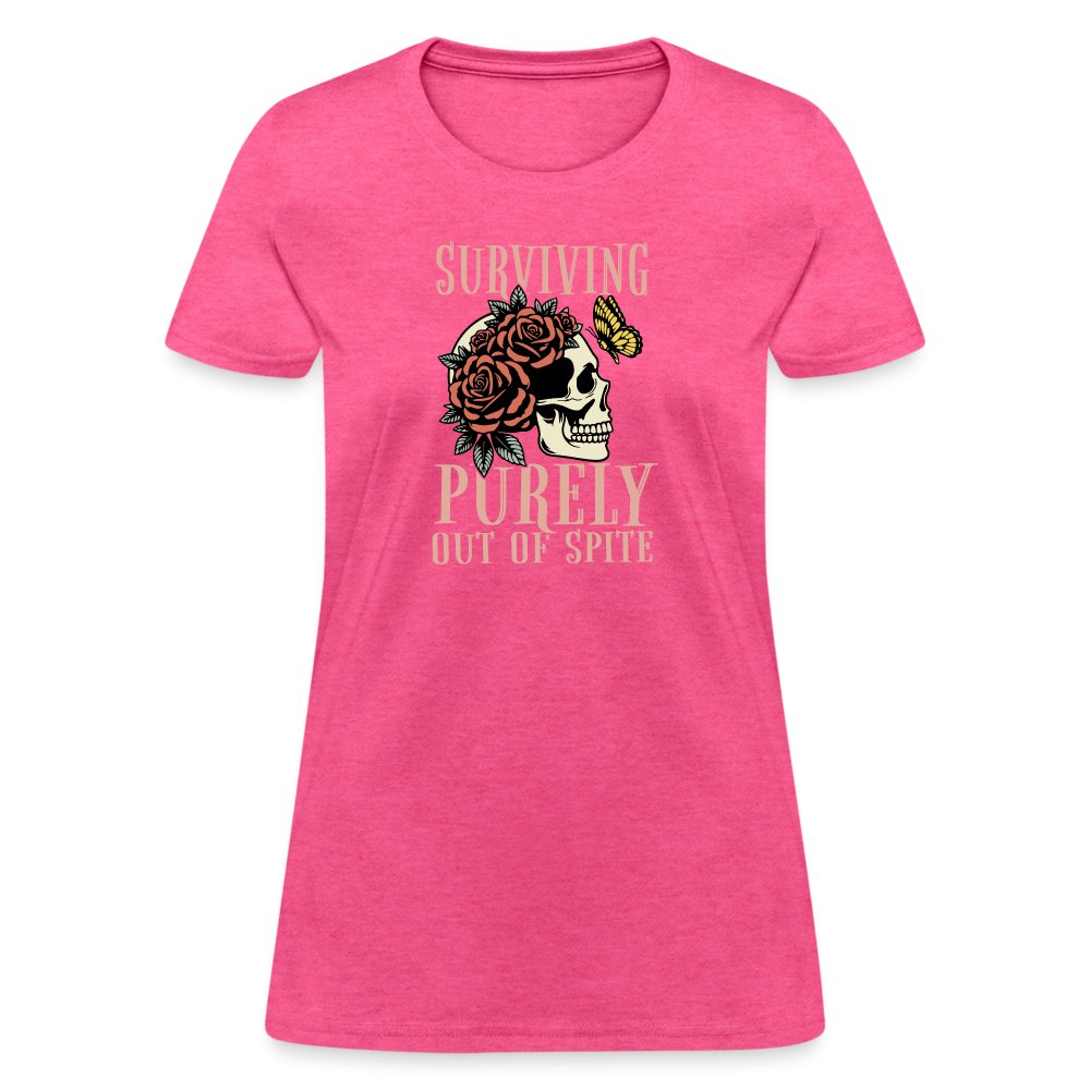 Surviving Purely Out Of Spite Women's T-Shirt - heather pink