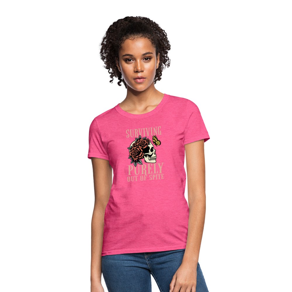 Surviving Purely Out Of Spite Women's T-Shirt - heather pink