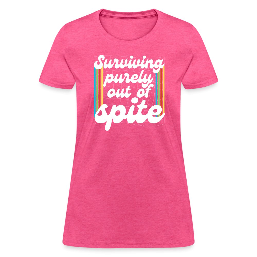 Surviving Purely Out Of Spite Women's T-Shirt - heather pink