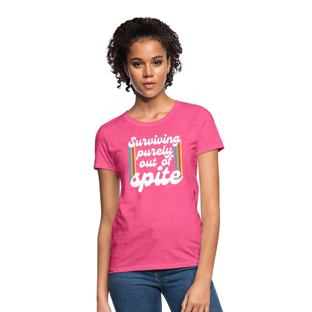 Surviving Purely Out Of Spite Women's T-Shirt - heather pink