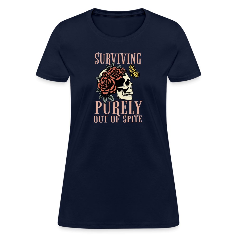 Surviving Purely Out Of Spite Women's T-Shirt - navy