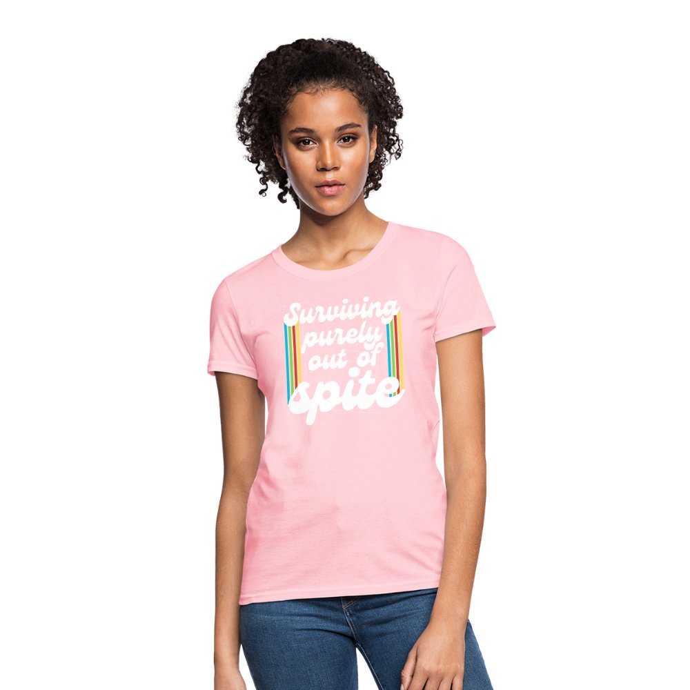 Surviving Purely Out Of Spite Women's T-Shirt - pink