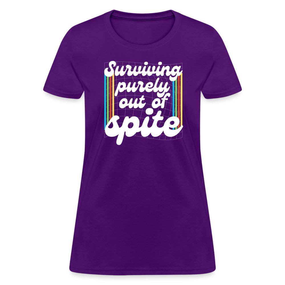 Surviving Purely Out Of Spite Women's T-Shirt - purple