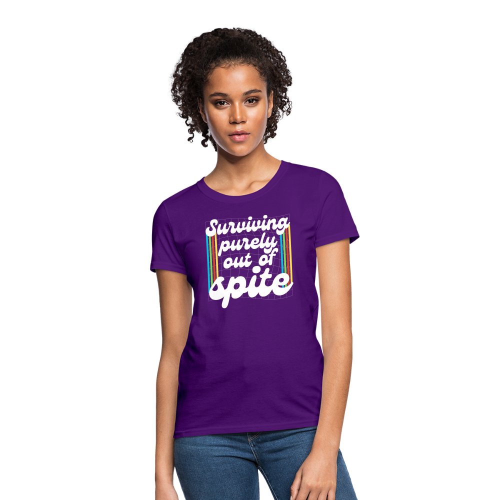 Surviving Purely Out Of Spite Women's T-Shirt - purple