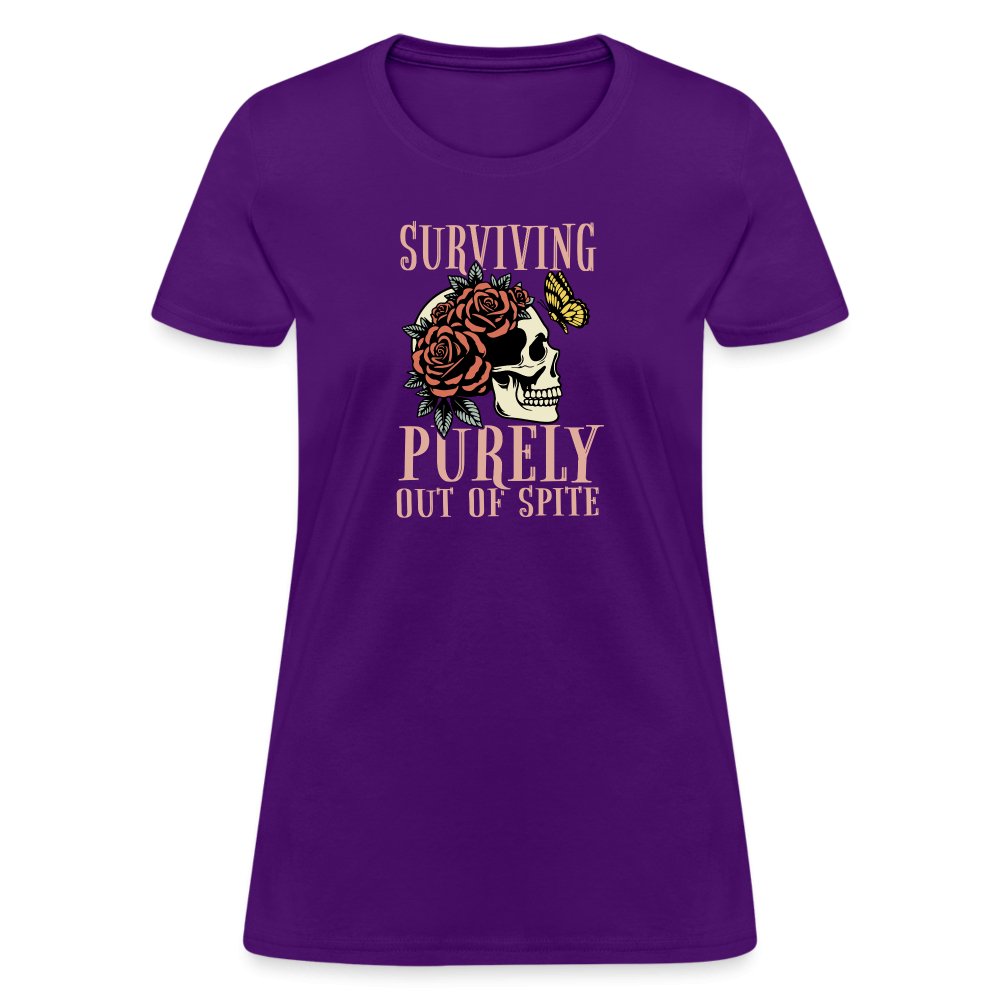 Surviving Purely Out Of Spite Women's T-Shirt - purple