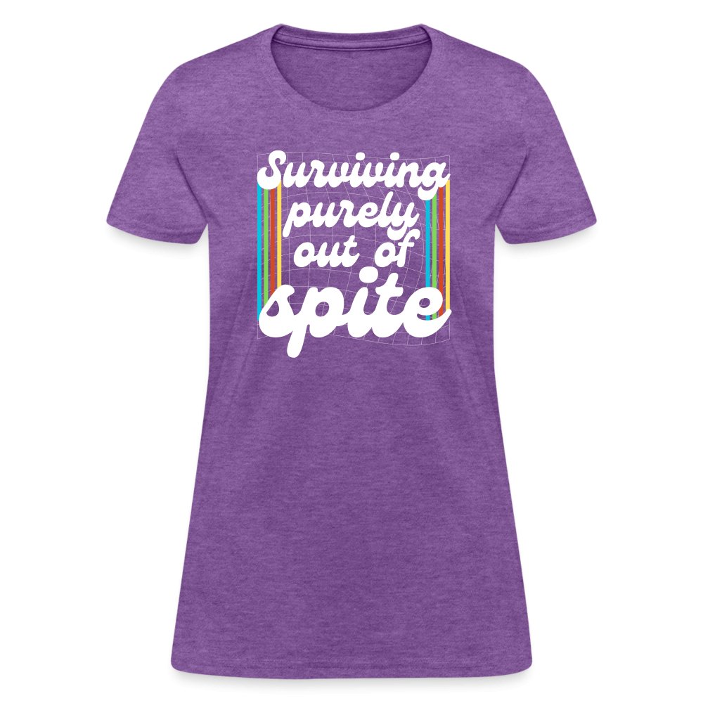 Surviving Purely Out Of Spite Women's T-Shirt - purple heather