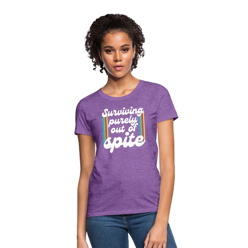 Surviving Purely Out Of Spite Women's T-Shirt - purple heather