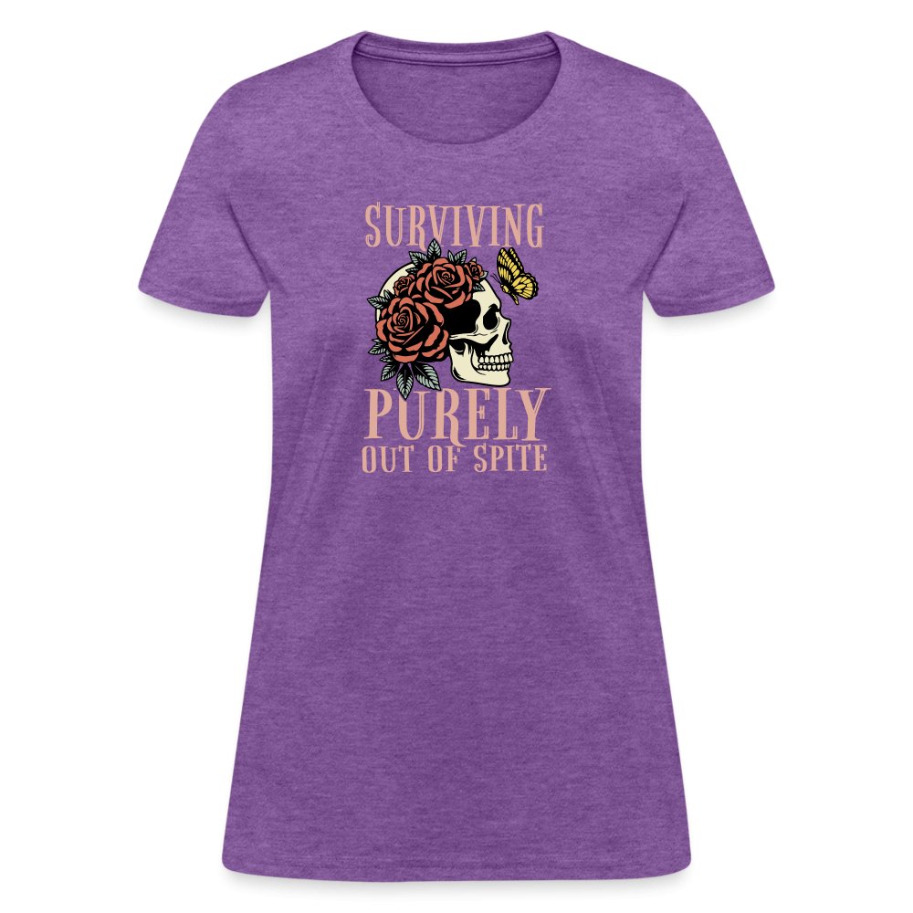 Surviving Purely Out Of Spite Women's T-Shirt - purple heather