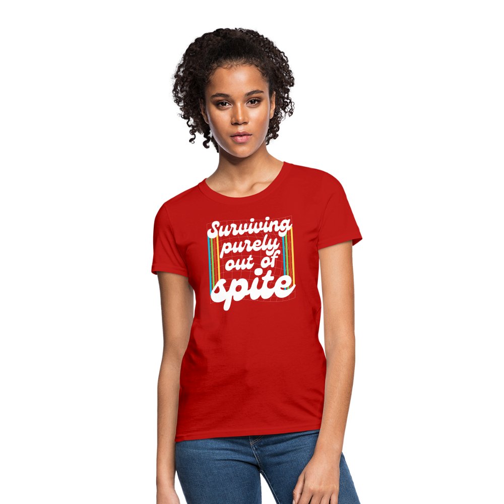 Surviving Purely Out Of Spite Women's T-Shirt - red