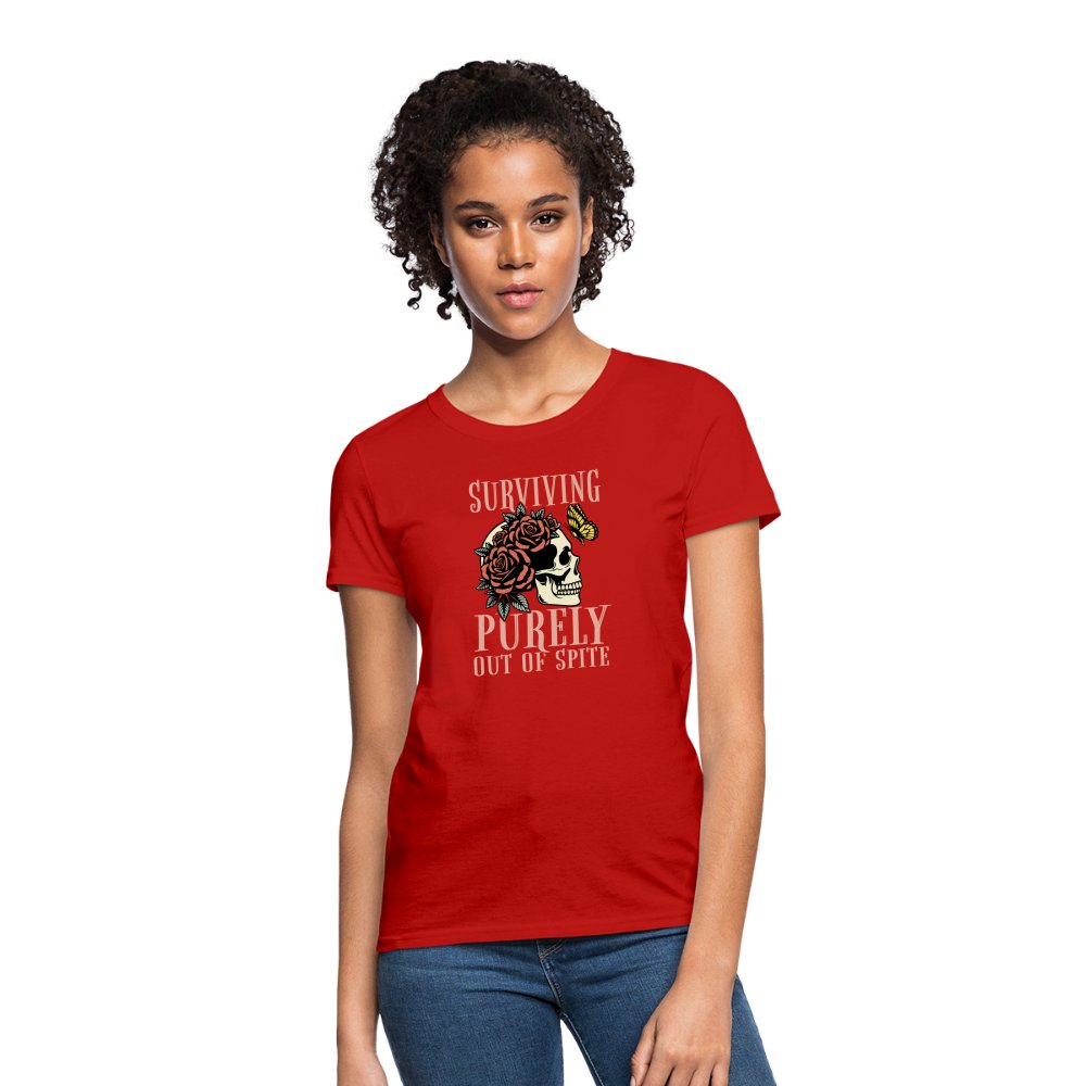 Surviving Purely Out Of Spite Women's T-Shirt - red