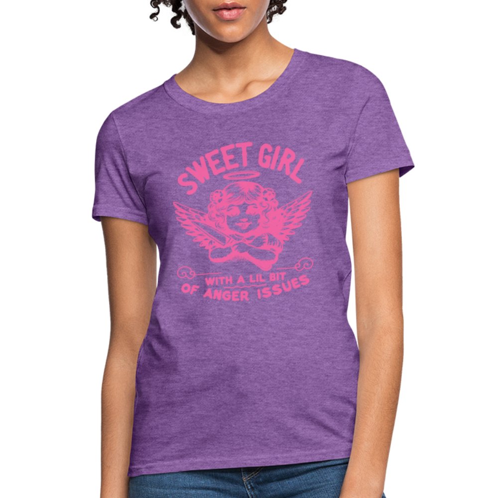 Sweet Girl With A Lil Bit of Anger Issues T-Shirt - pink