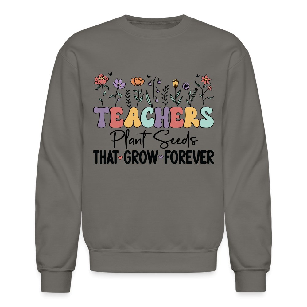 Teachers Plant Seeds That Grow Forever Sweatshirt - asphalt gray