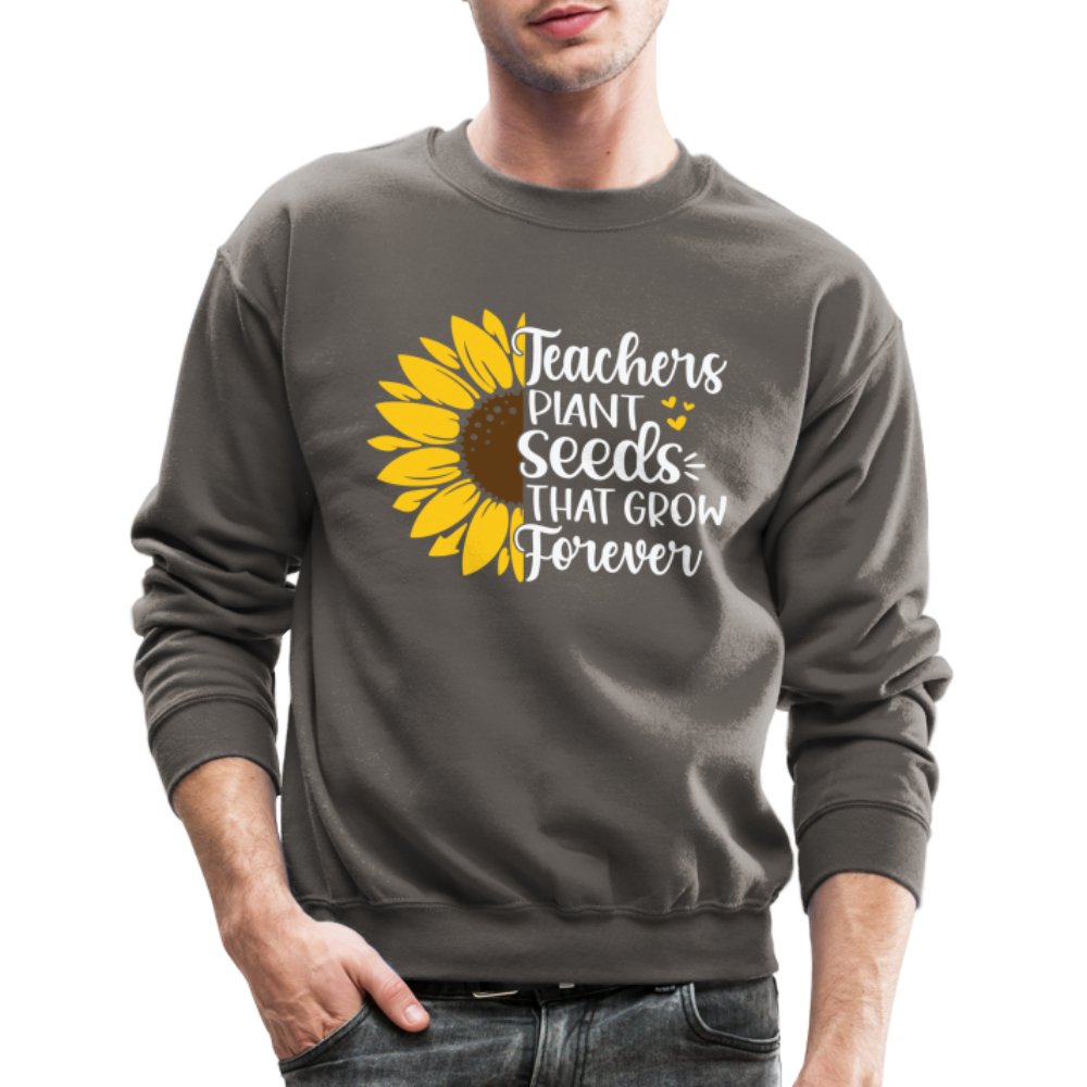 Teachers Plant Seeds That Grow Forever Sweatshirt - asphalt gray