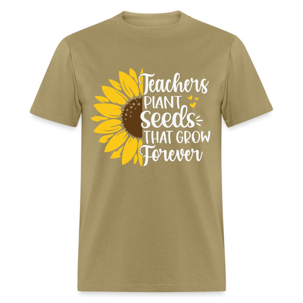 Teachers Plant Seeds That Grow Forever T-Shirt - heather black