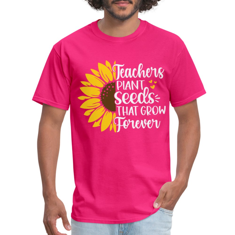 Teachers Plant Seeds That Grow Forever T-Shirt - turquoise