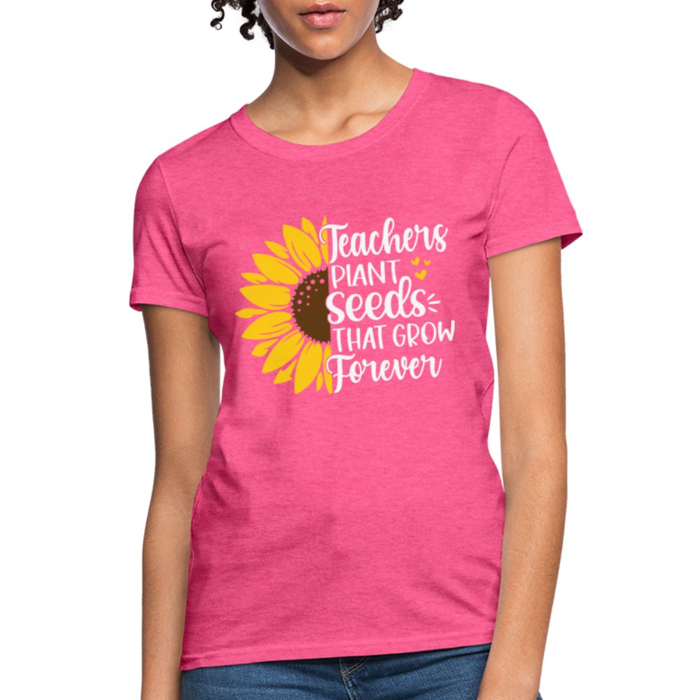 Teachers Plant Seeds That Grow Forever Women's T-Shirt - purple