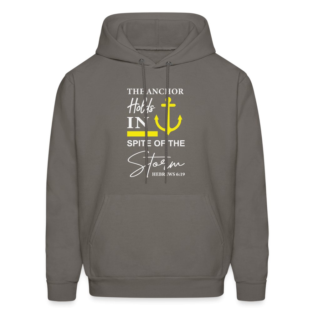 The Anchor Holds in Spite of the Storm (Hebrews 6:19) Hoodie - asphalt gray