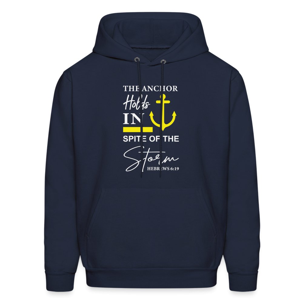 The Anchor Holds in Spite of the Storm (Hebrews 6:19) Hoodie - navy