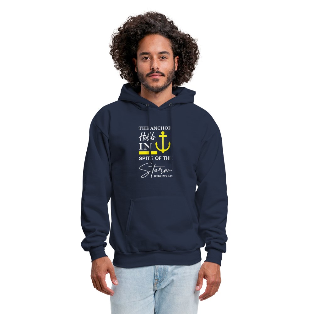 The Anchor Holds in Spite of the Storm (Hebrews 6:19) Hoodie - navy