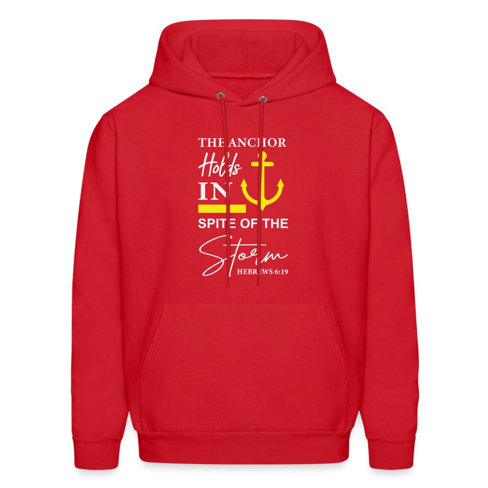 The Anchor Holds in Spite of the Storm (Hebrews 6:19) Hoodie - red