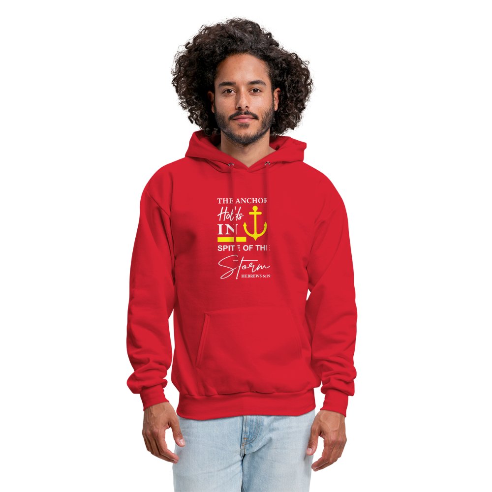 The Anchor Holds in Spite of the Storm (Hebrews 6:19) Hoodie - red