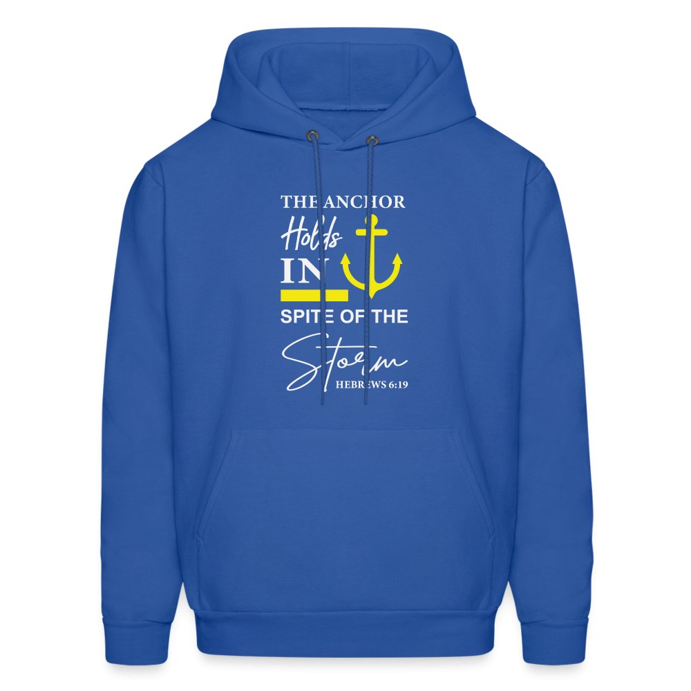 The Anchor Holds in Spite of the Storm (Hebrews 6:19) Hoodie - royal blue