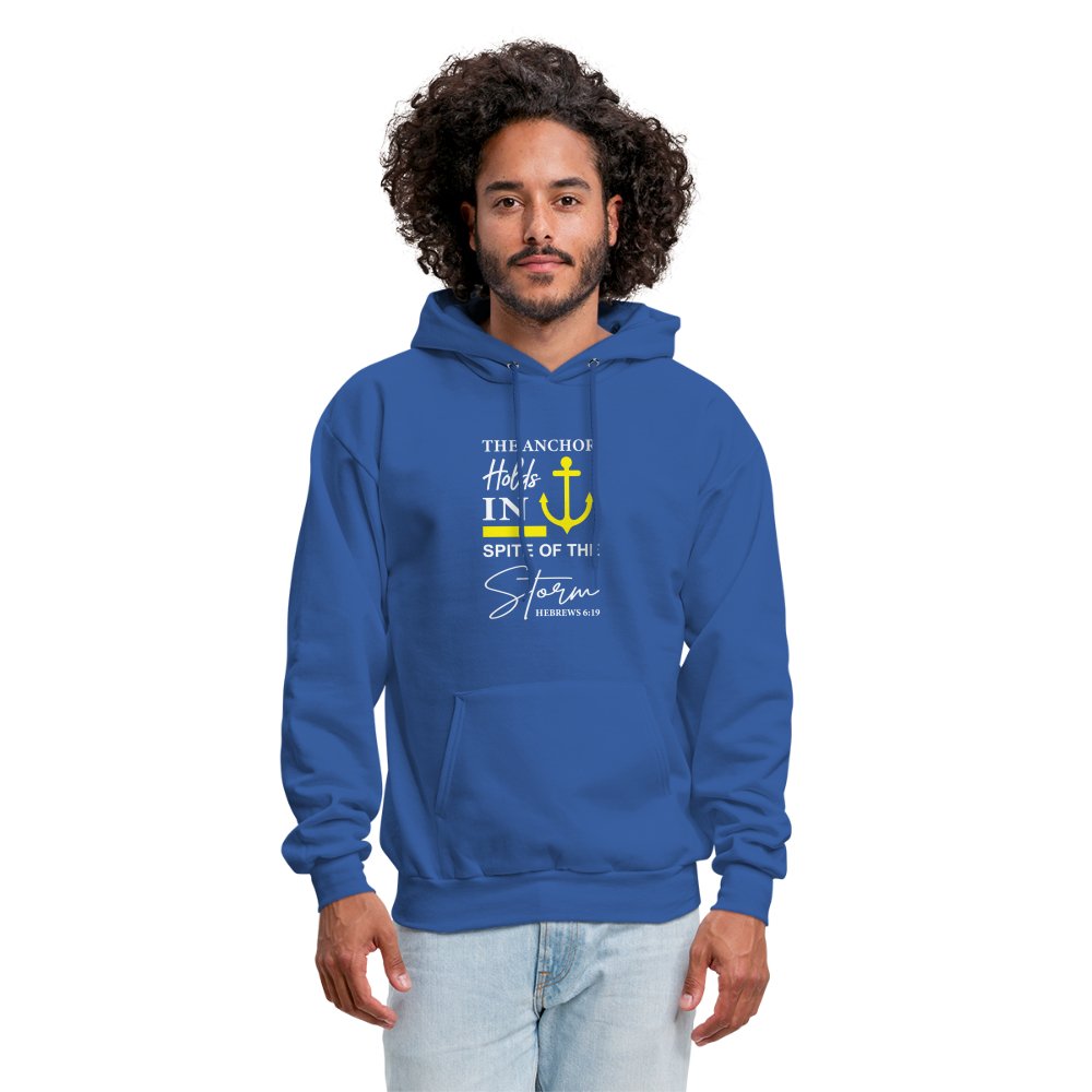 The Anchor Holds in Spite of the Storm (Hebrews 6:19) Hoodie - royal blue