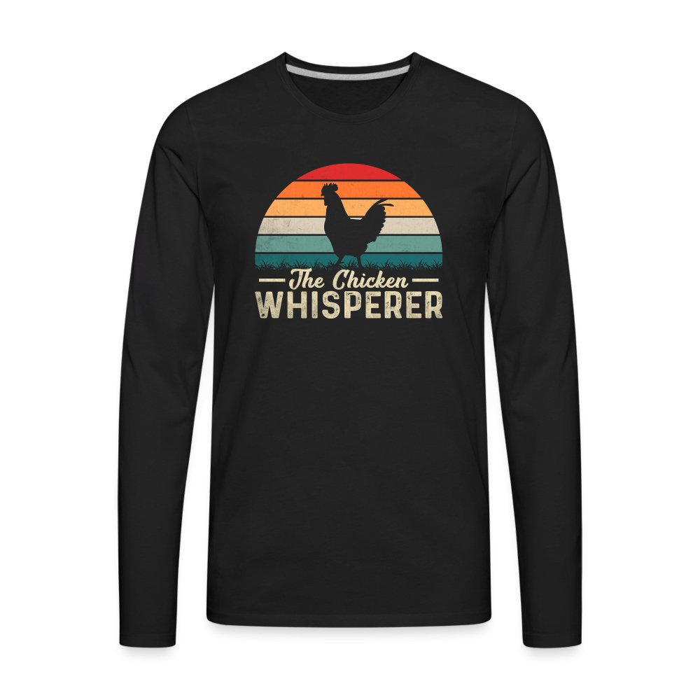 The Chicken Whisperer Men's Premium Long Sleeve T-Shirt - black